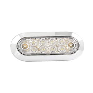 6'' Oval Light Clear Surface Mount 