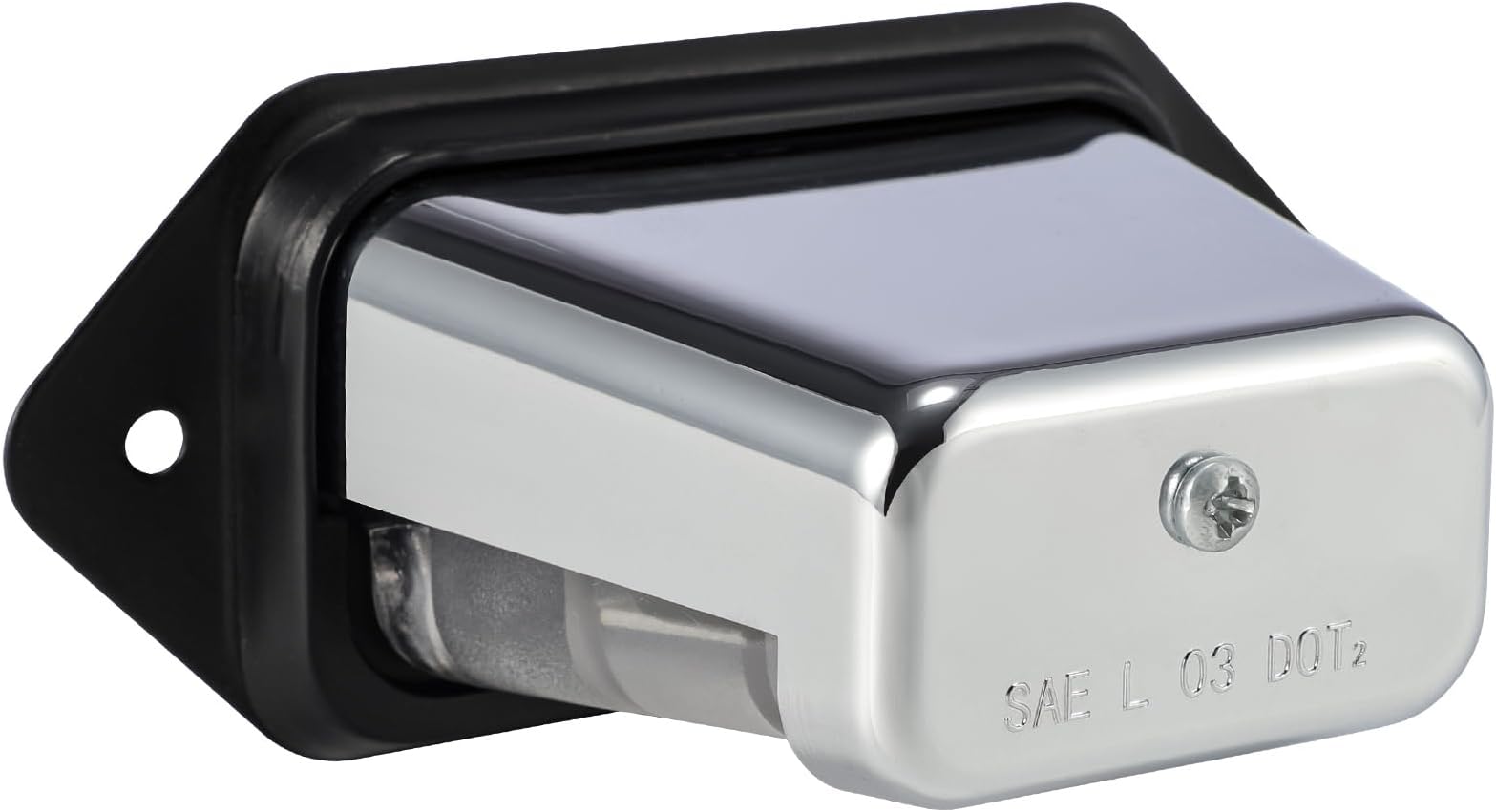  LED License Plate Light Black/Chrome 
