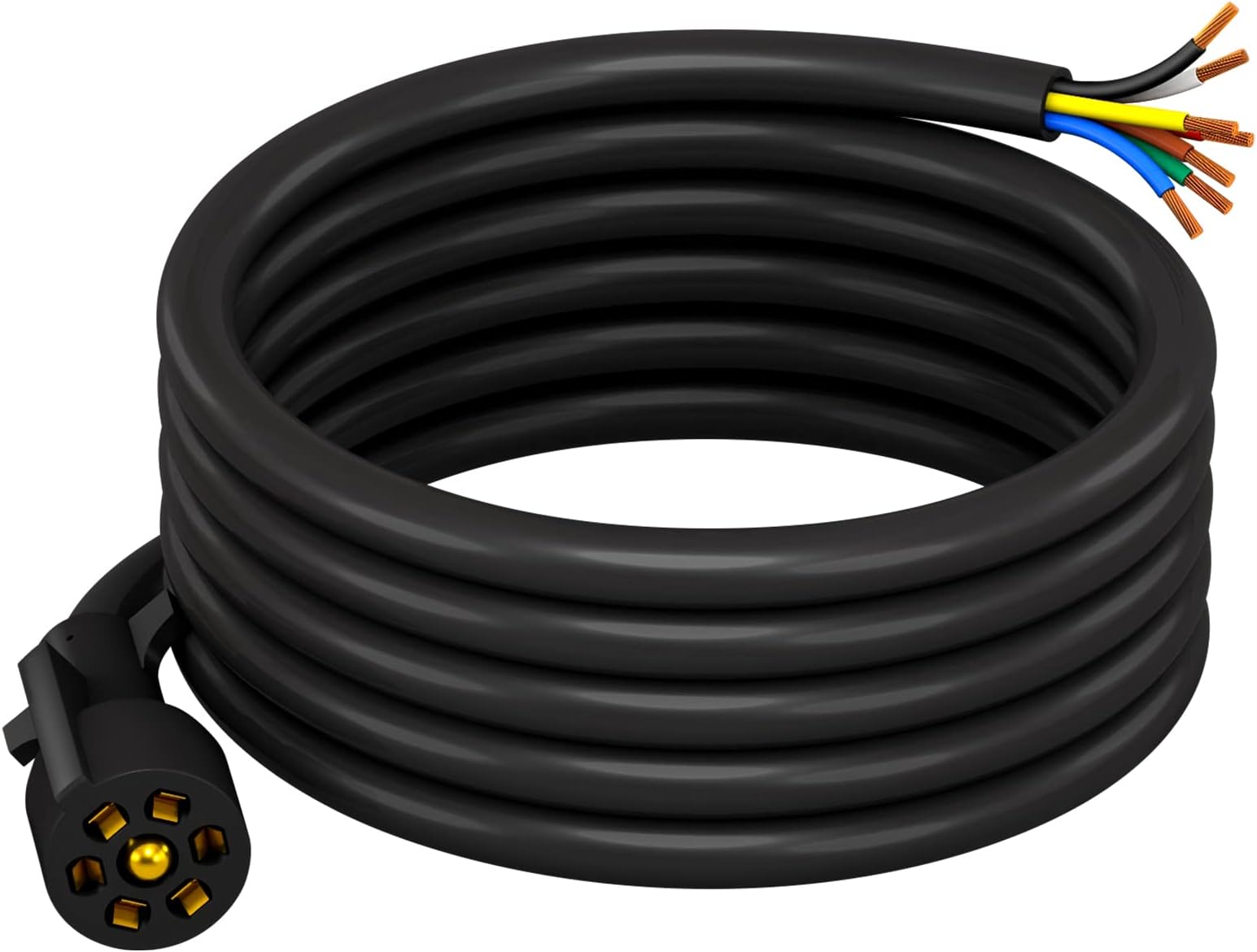 7-Way Trailer Wiring Harness Plug Cord 
