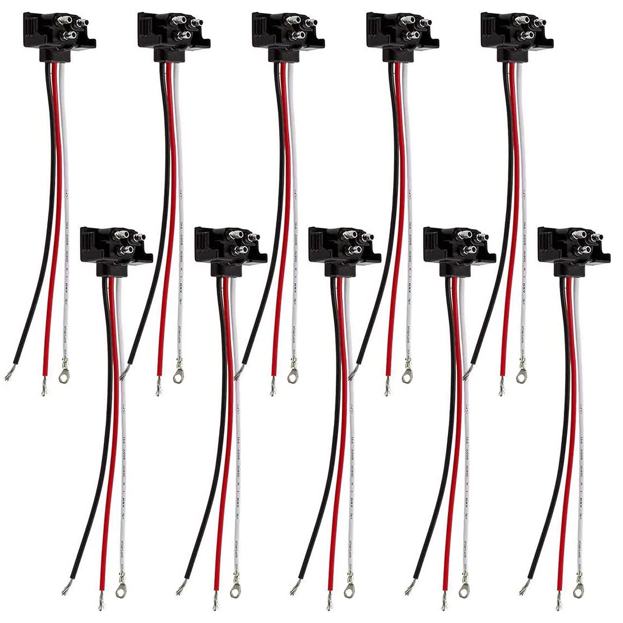  Truck Trailer Light Plug Molded 3 Wire Pigtail