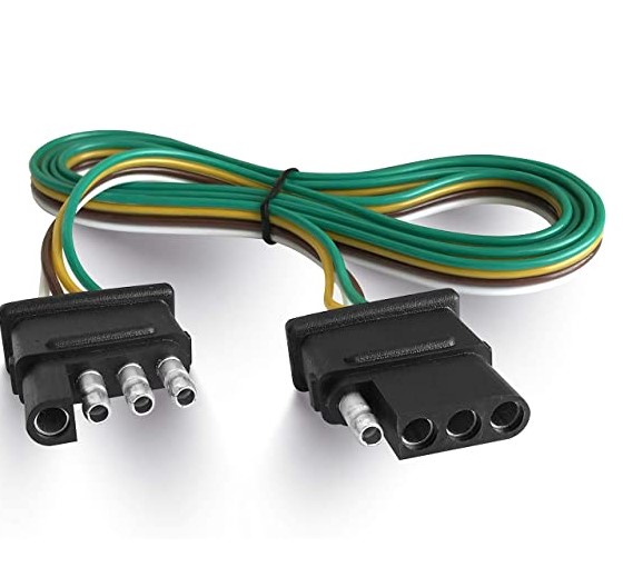 4 Wire 4-Flat Connector with Male & Female Plug