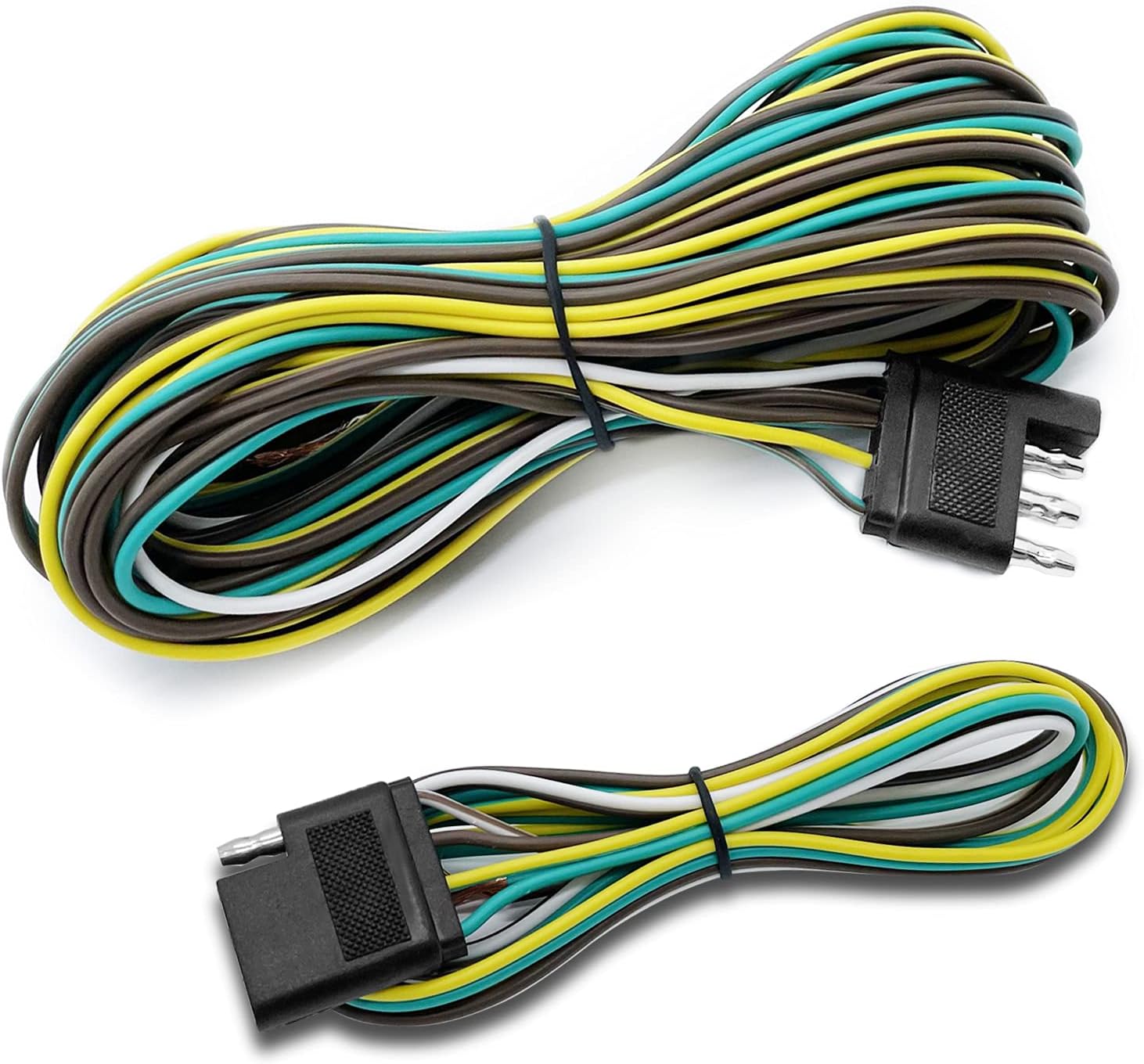 Trailer Wire with 4 Flat Extension Connector
