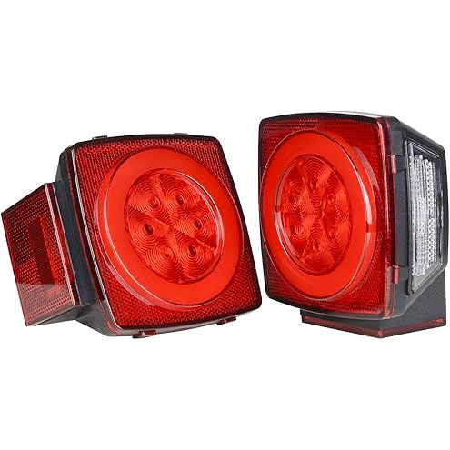 4'' Square LED Tail Light New Halo LED Trailer Light